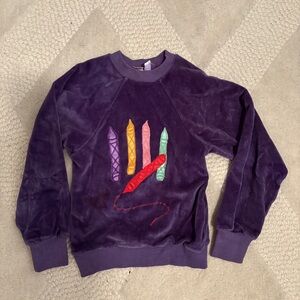 Vintage girls' velour top